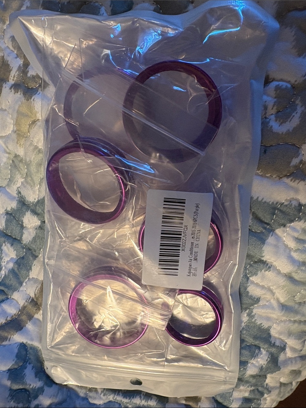 Ford XLT Aluminum Rings-Set of 6 2015 to 2019 seat surround & steering wheel cvr